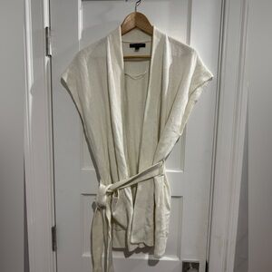 Banana Republic Ivory Belted Knit Vest | Size Large
